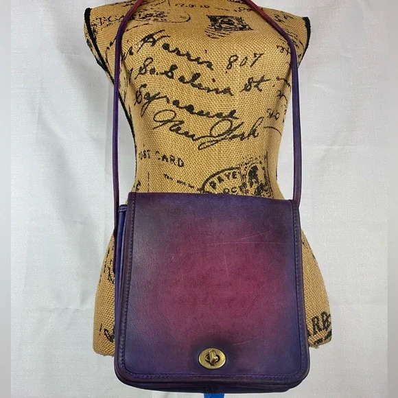 Recycled Riot hand dyed Vintage Coach Compact Pouch - Picture 14 of 15